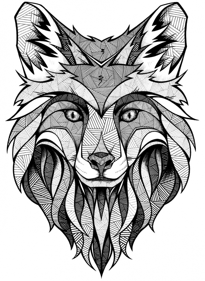 Get This Wolf Coloring Pages for Adults Free Printable 31756