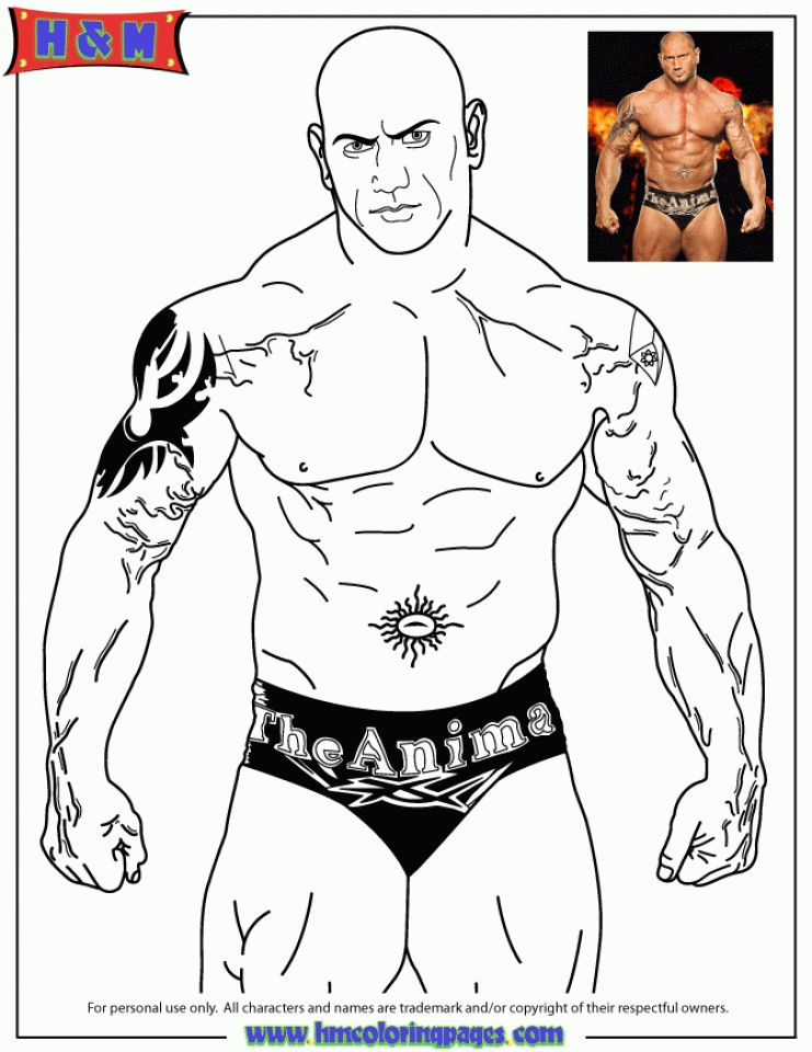 Wwe Printable Coloring Pages
