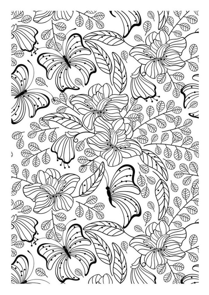 Get This Advanced coloring pages of Butterfly for Adults - 7fg5