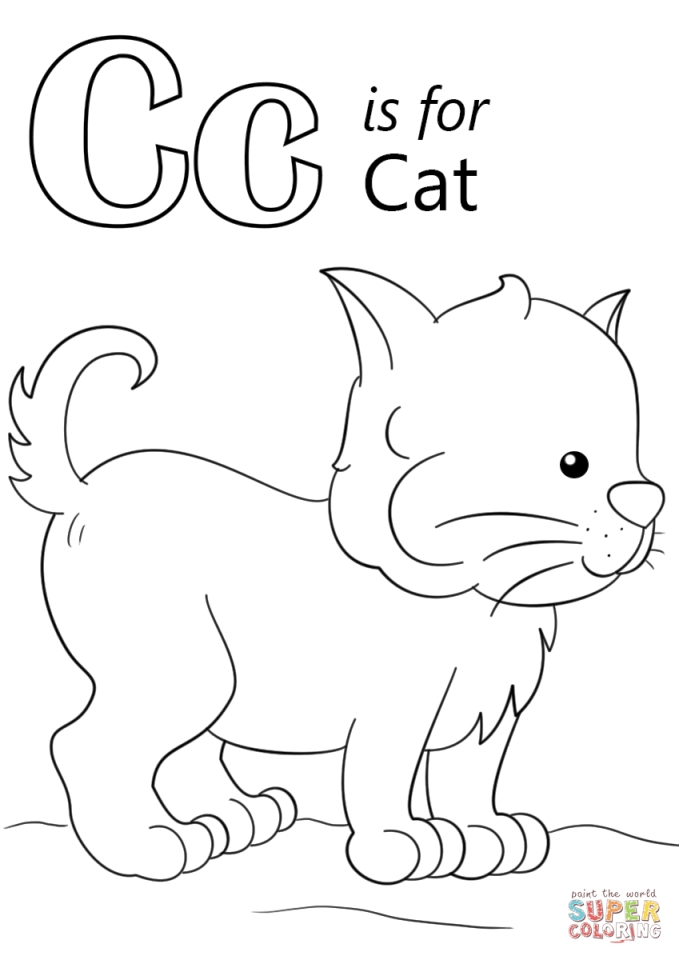Get This Letter C Coloring Pages Cat - 63bma