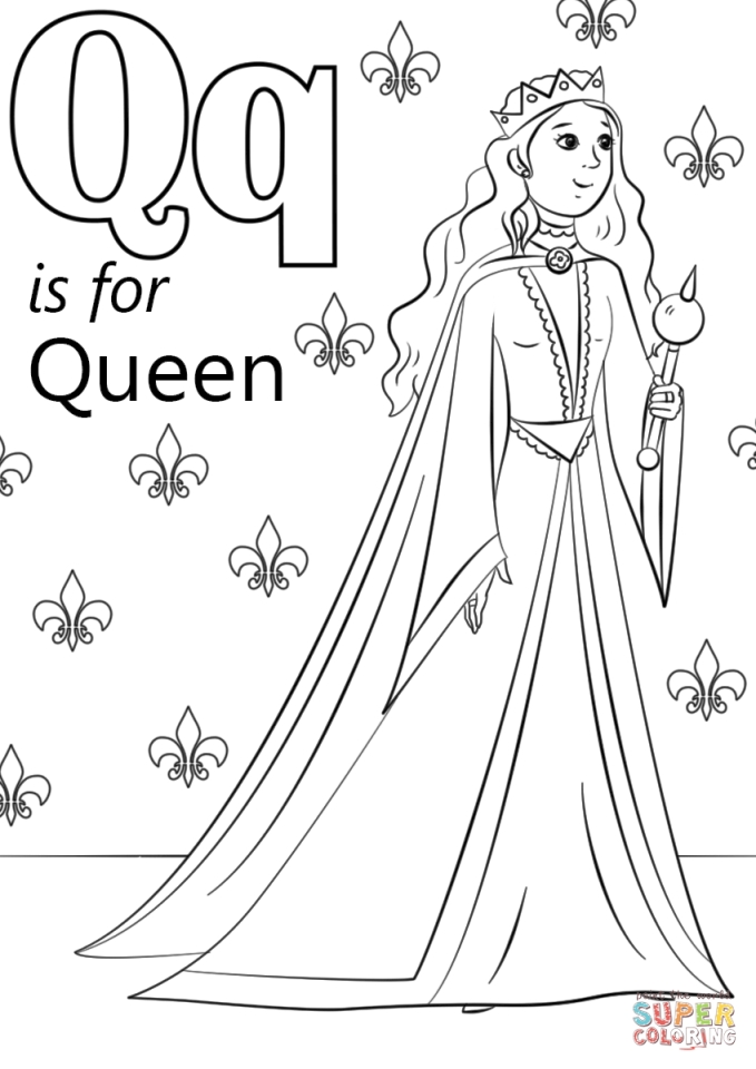 Letter Q Coloring Pages Queen twqa7