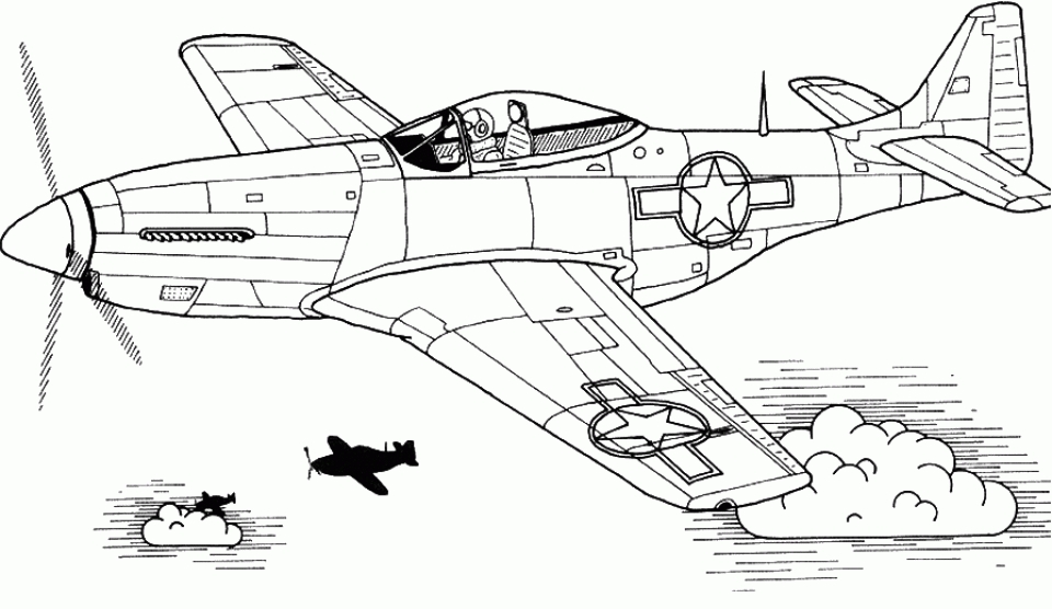 airplane detailed adult coloring page