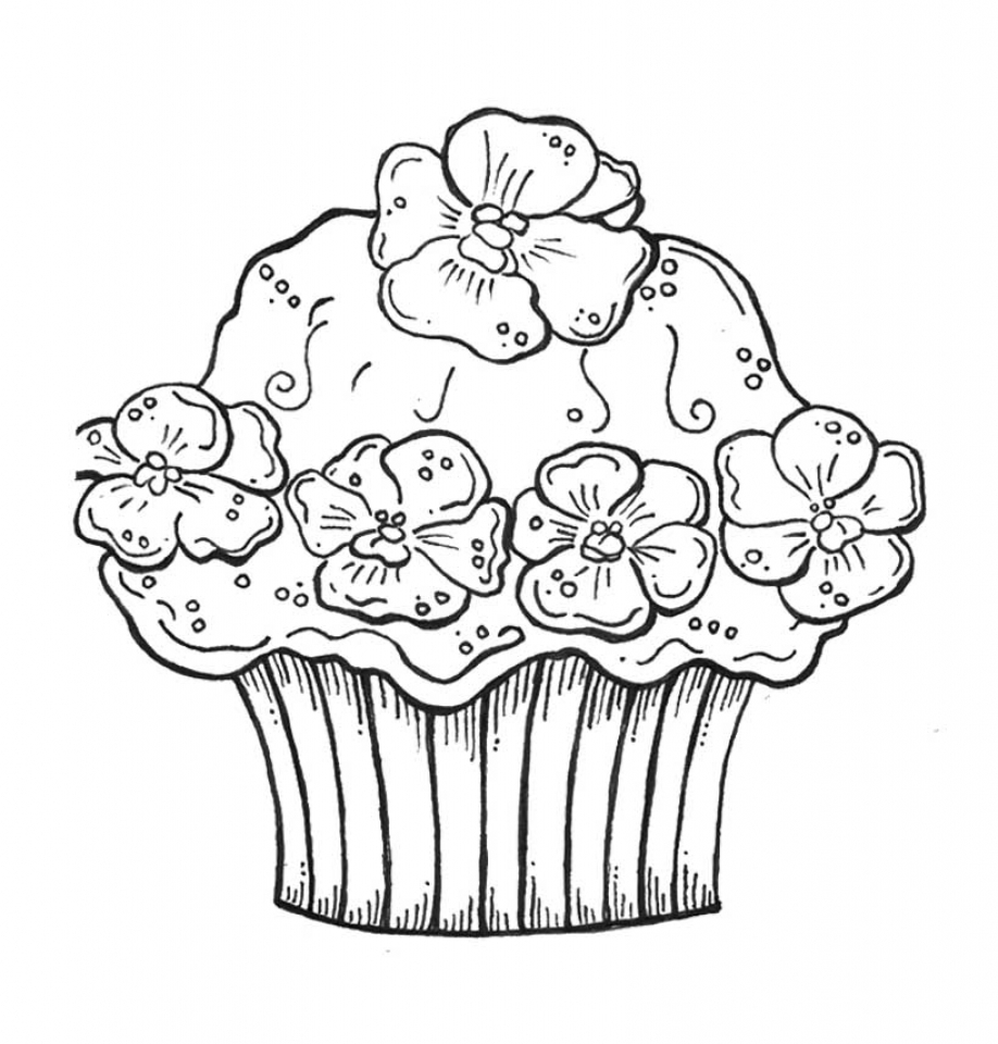 Get This Cupcake Coloring Pages Free 21869
