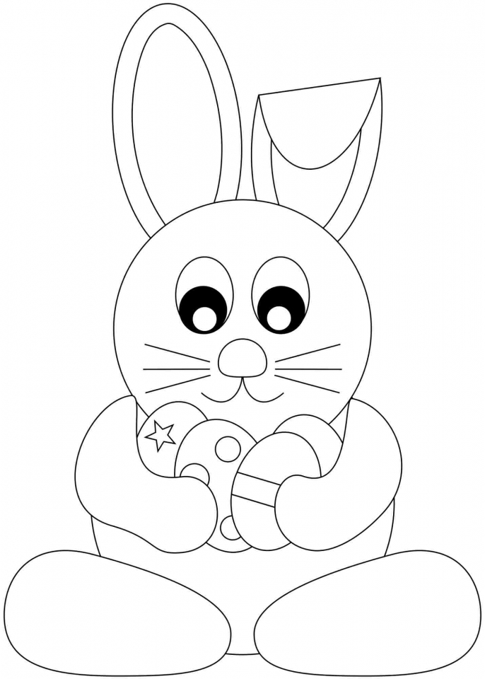Get This Cute Easter Bunny Coloring Pages 77312