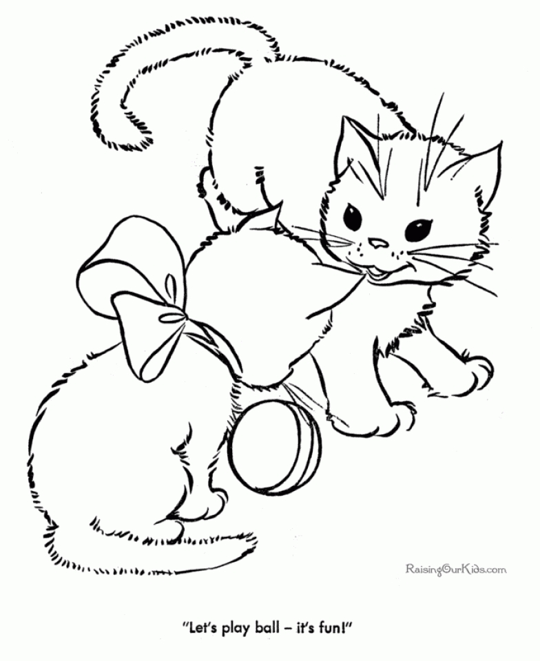 Get This Cute Kitten Coloring Pages Free Printable 96025