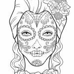 20 Free Printable Day Dead Coloring Pages Masks Uxbe1