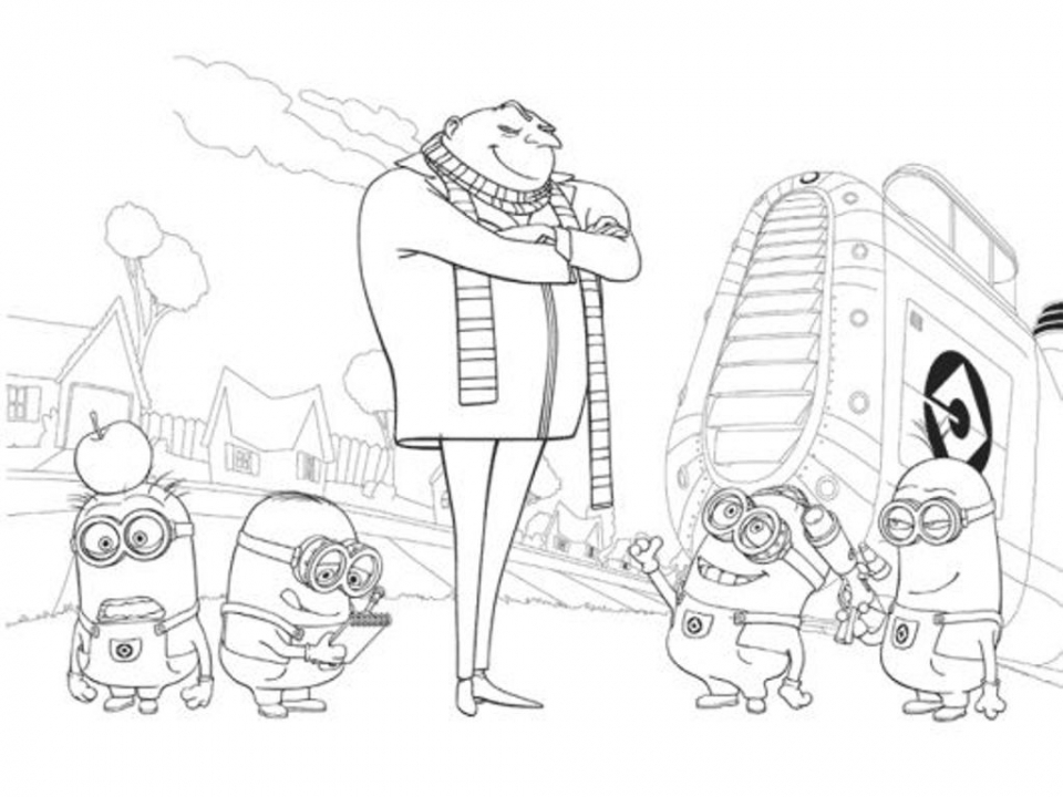 20 Free Printable Despicable Me Coloring Pages