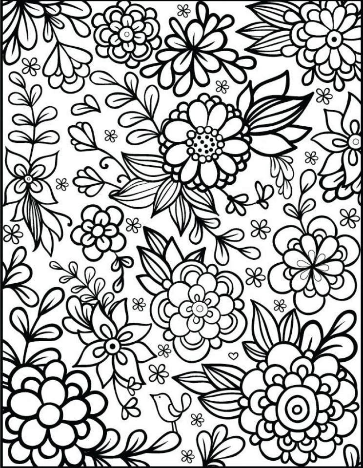 Get This Flowers Coloring Pages For Adults Printable Ar371