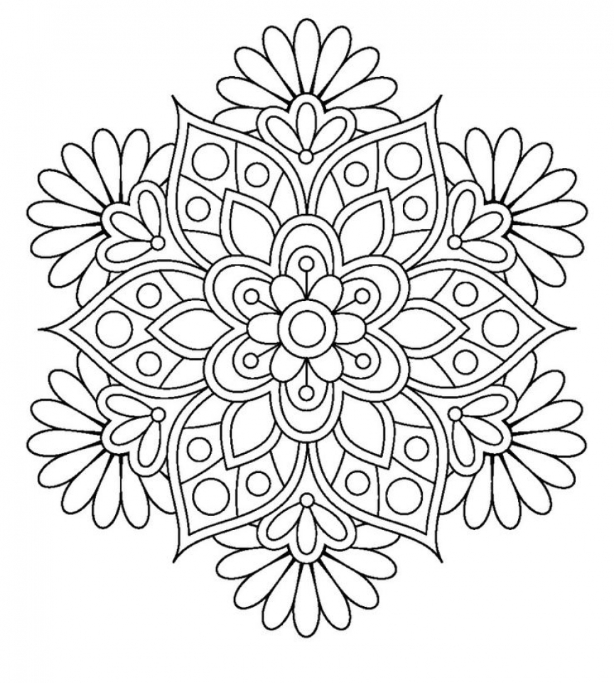 Get This Flowers Mandala Coloring Pages for Adults ycv41