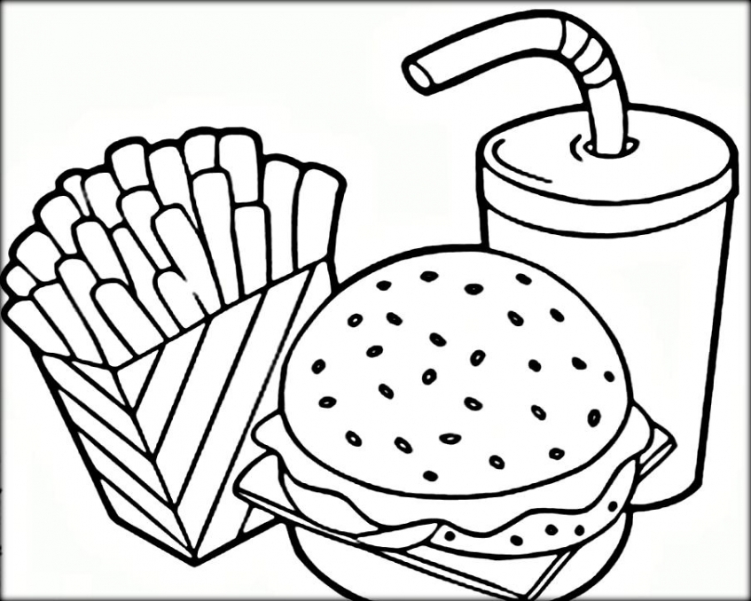 20+ Free Printable Food Coloring Pages - EverFreeColoring.com