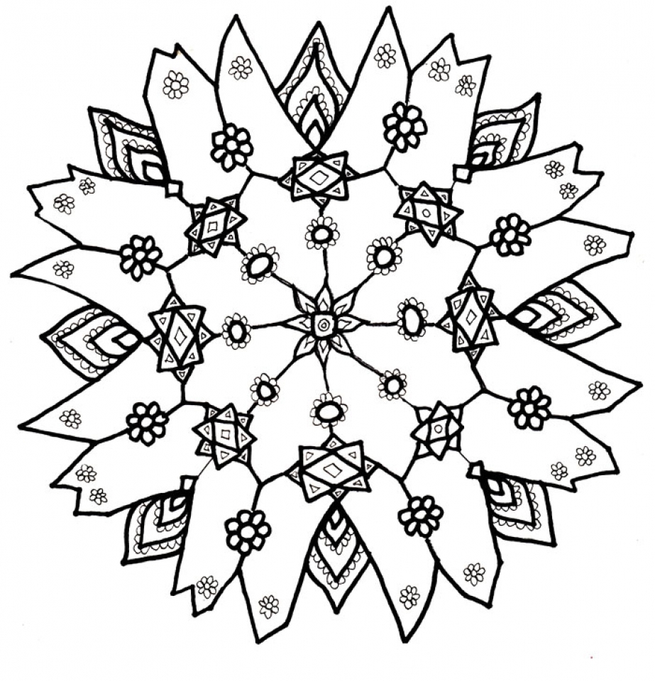 Get This Free Snowflake Coloring Pages To Print Out 31679