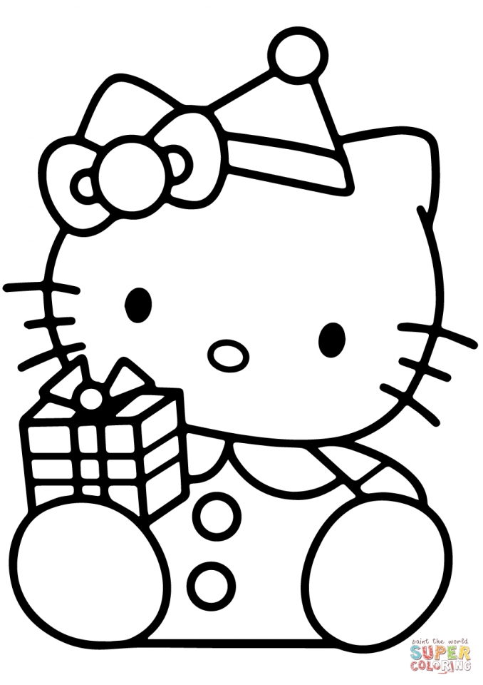 Hello Kitty Christmas Page Penguin Coloring Pages