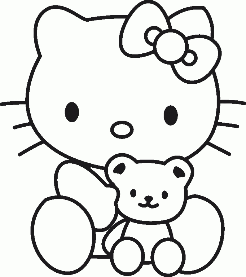 Hello Kitty coloring page