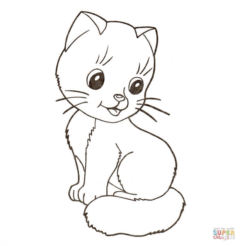 Get This Kitten Coloring Pages Online 31667