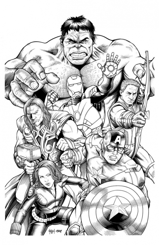 20+ Free Printable Marvel Coloring Pages - EverFreeColoring.com