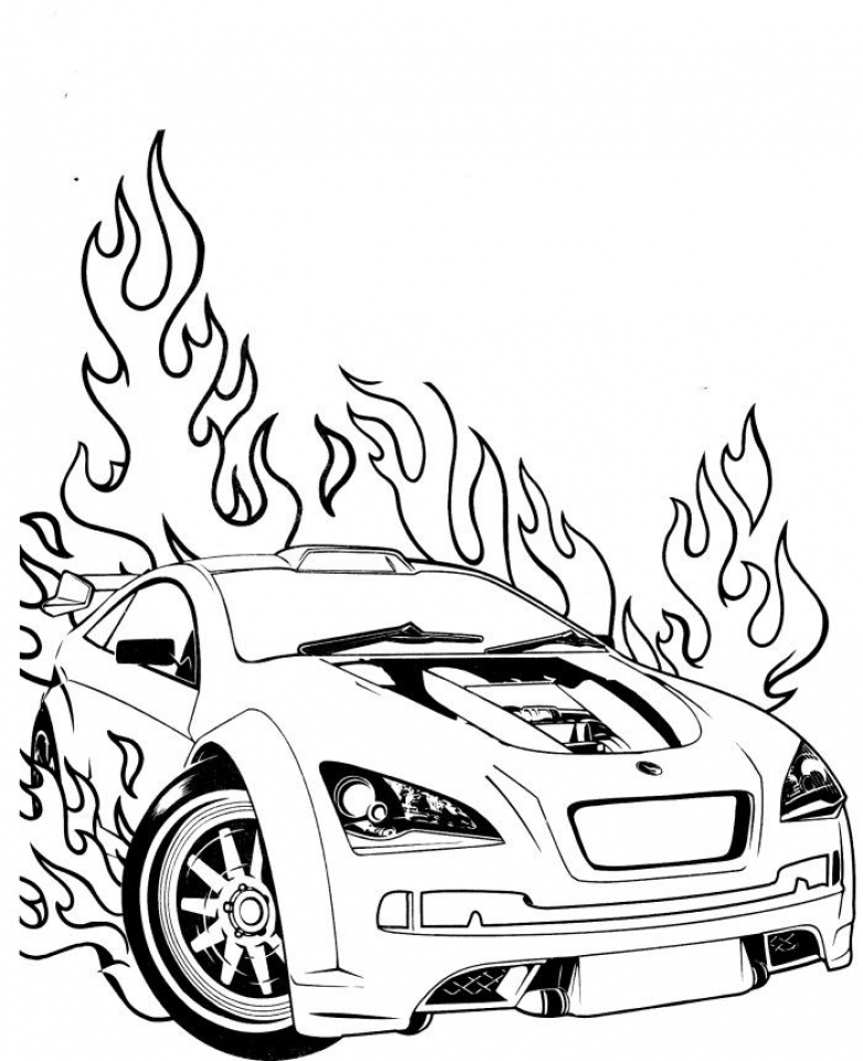 Race Car Coloring Page