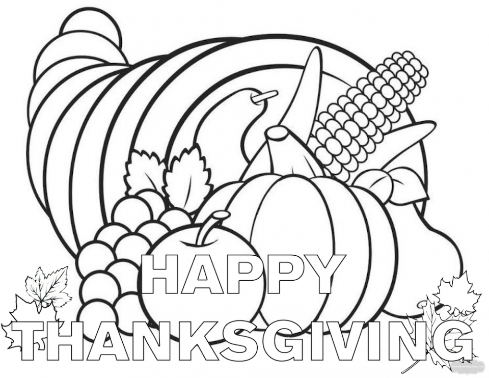20+ Free Printable Thanksgiving Coloring Pages - EverFreeColoring.com