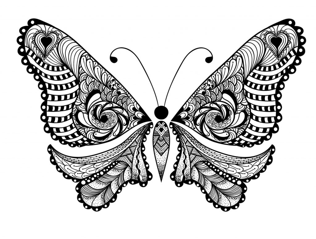 Get This Adult Coloring Pages Animals Butterfly 1