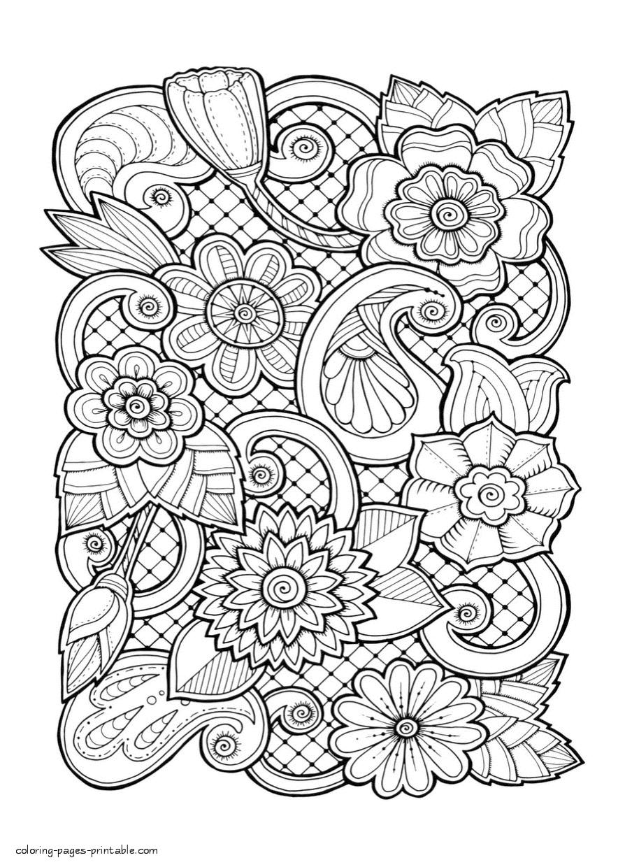Get This Adult Coloring Pages Floral Patterns Printable Kdr8