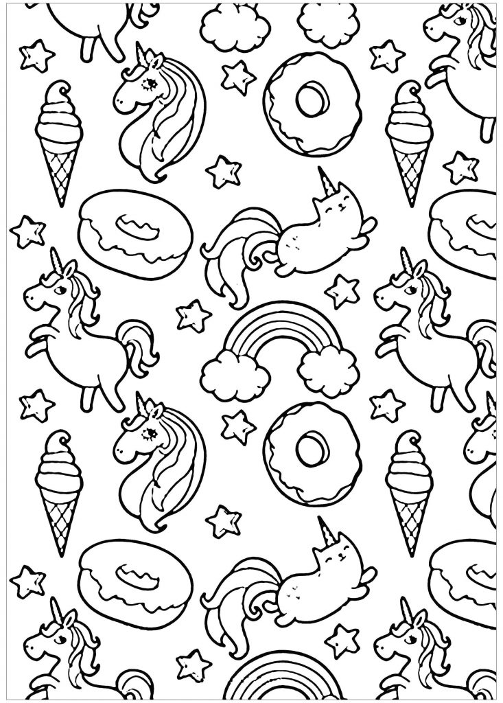 kawaii cute coloring pages