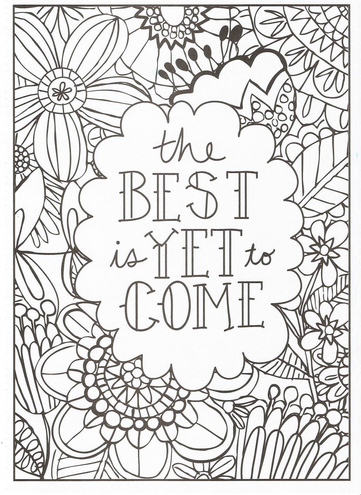 Free Printable Inspirational Quotes Coloring Pages Printable Templates