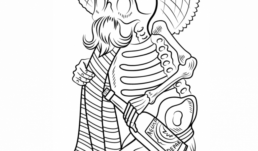 Day Dead Coloring Pages Free Print Tc517