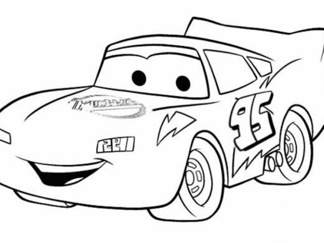 926 Simple Easy Lightning Mcqueen Coloring Page for Kindergarten