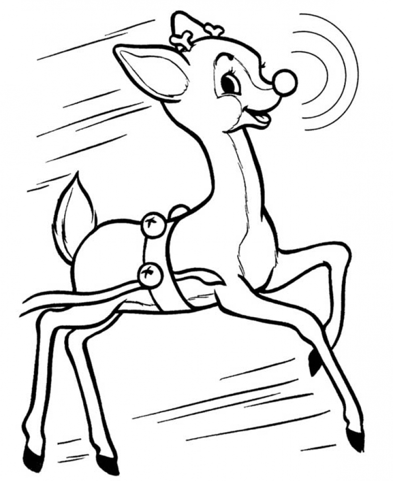 20+ Free Printable Rudolph Coloring Page - EverFreeColoring.com