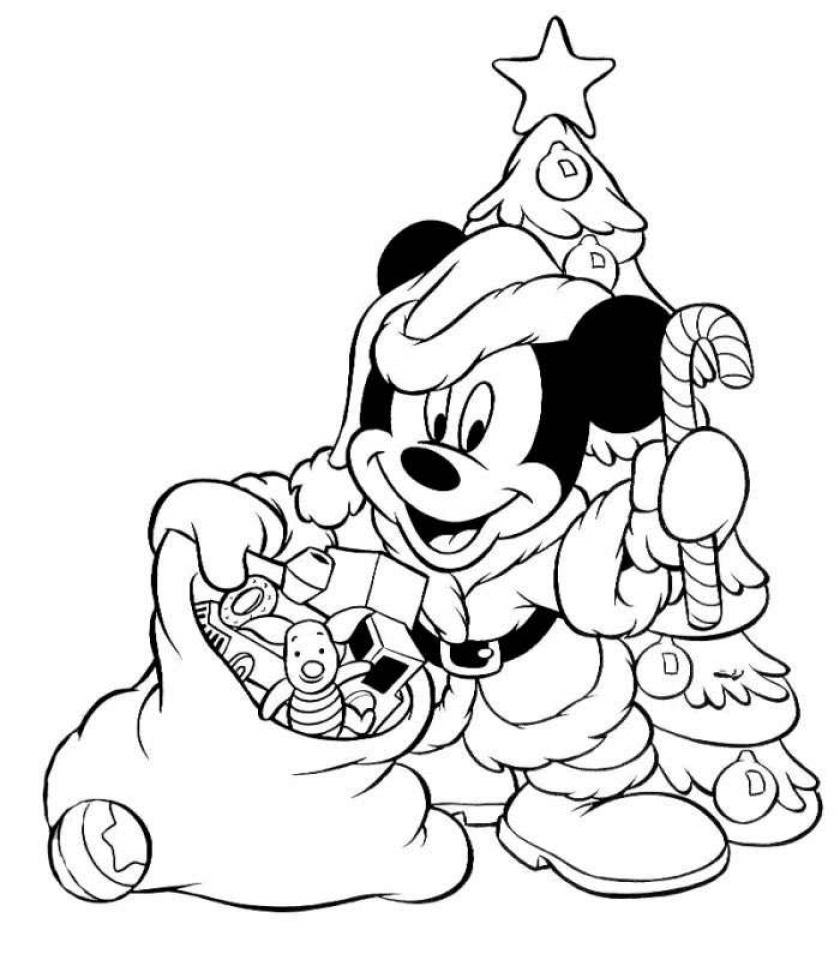 20+ Free Printable Disney Christmas Coloring Pages ...