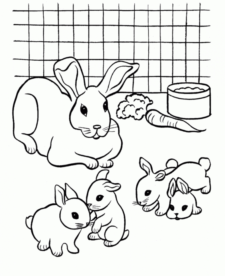 coloring pages of number 4 for kids - Coloring Point