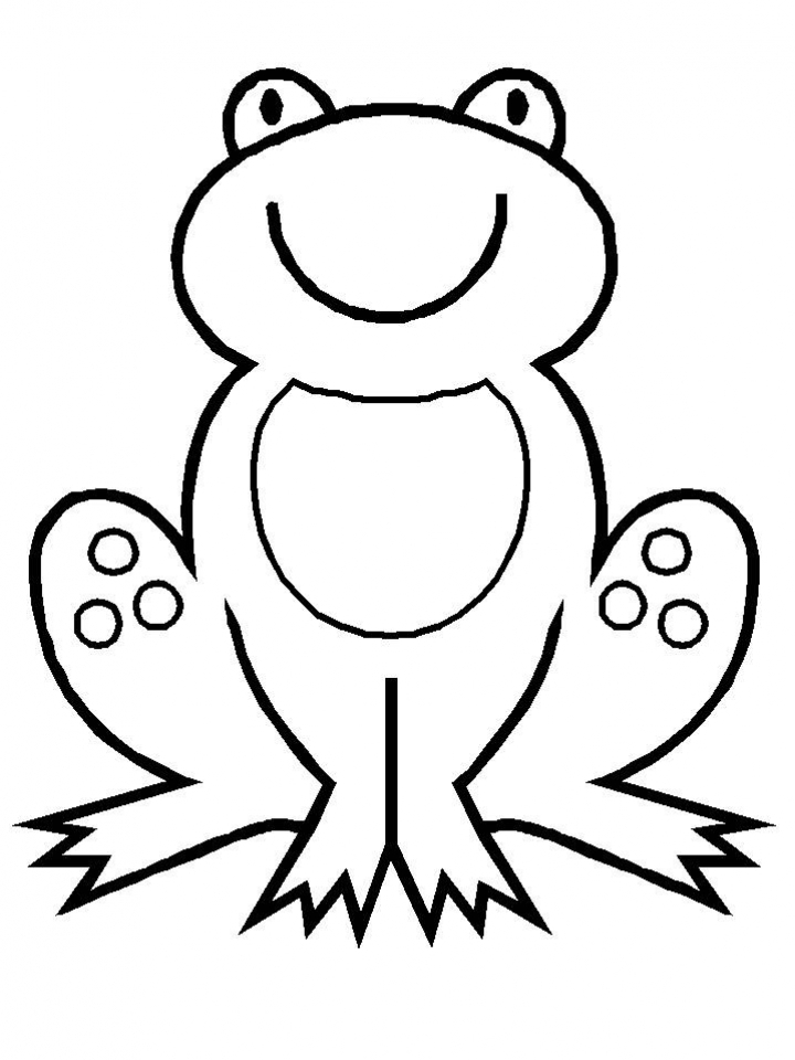 Get This Free Simple Frog Coloring Pages for Children CM3XV