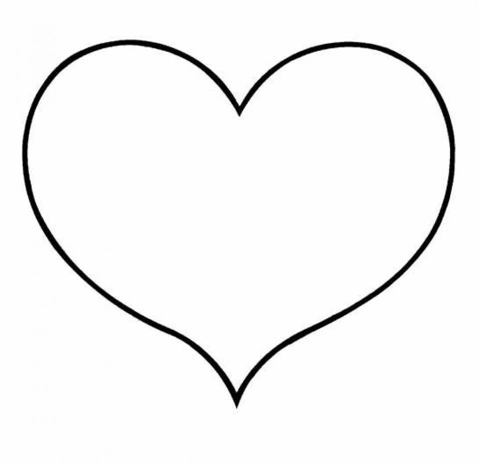 Plain Hearts Colouring Pages Sketch Coloring Page