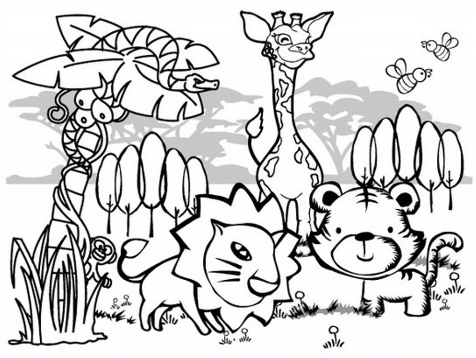 20+ Free Printable Animals Coloring Pages 