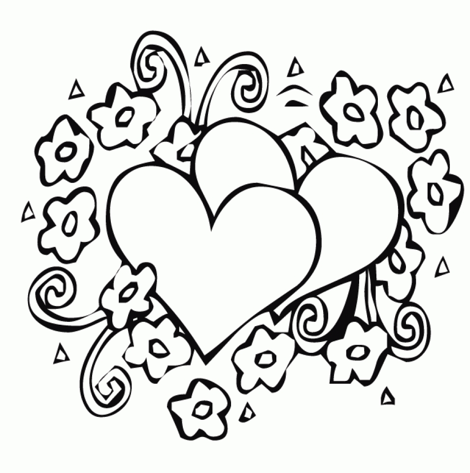 Get This Simple Hearts Coloring Pages to Print for Preschoolers 0VJOR