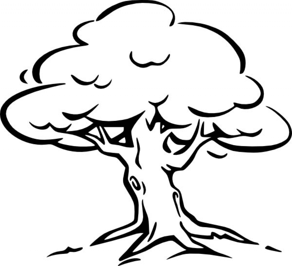 Get This Simple Tree Coloring Pages to Print for Preschoolers 0VJOR