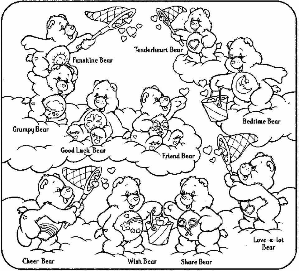 Children Printable Care Bear Coloring Pages 5te3k