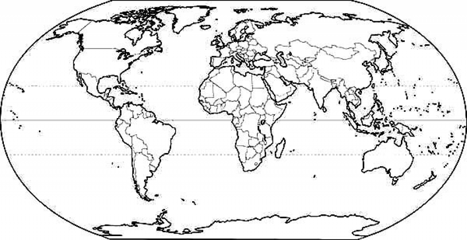 Free Printable World Map Coloring Pages 9