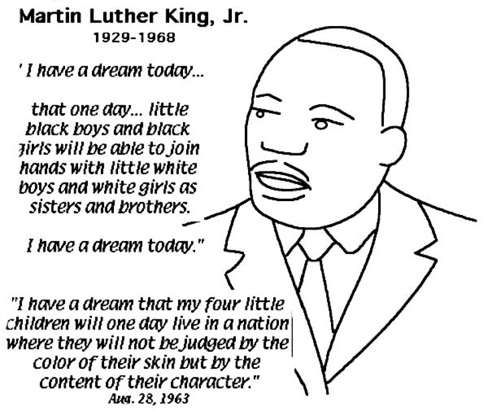 Get This Easy Printable Martin Luther King Jr Coloring Pages for