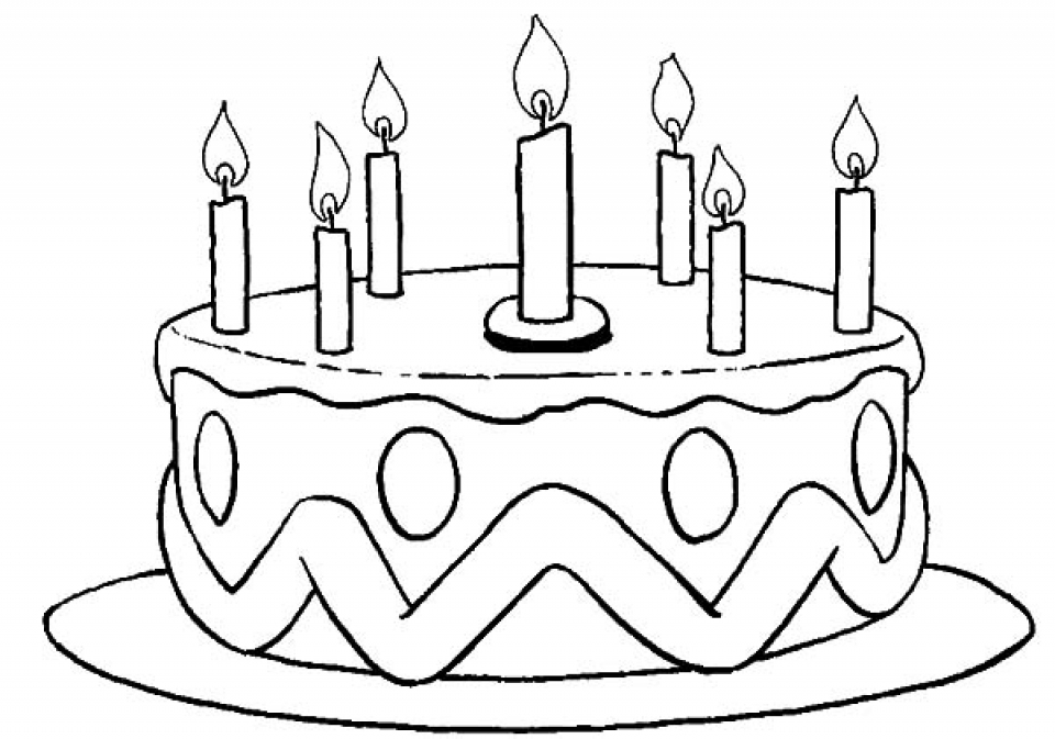 Get This Free Birthday Cake Coloring Pages 46159