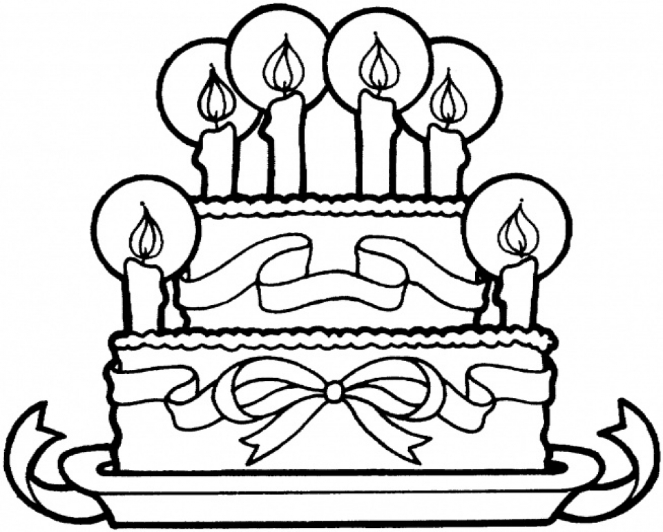 Free Birthday Cake Coloring Pages Print 12490