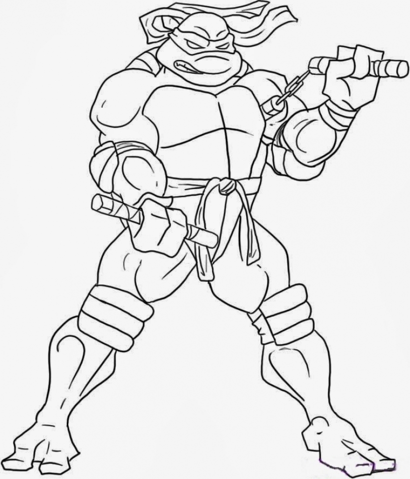 Get This Free Ninja Turtle Coloring Page to Print 77417