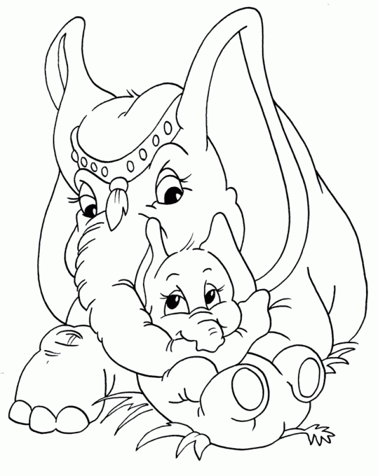 Get This Free Printable Cute Baby Elephant Coloring Pages ...