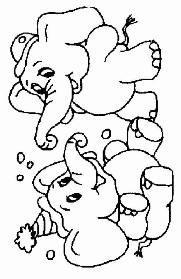 Free Printable Cute Baby Elephant Coloring Pages Kids 45802 Elephants