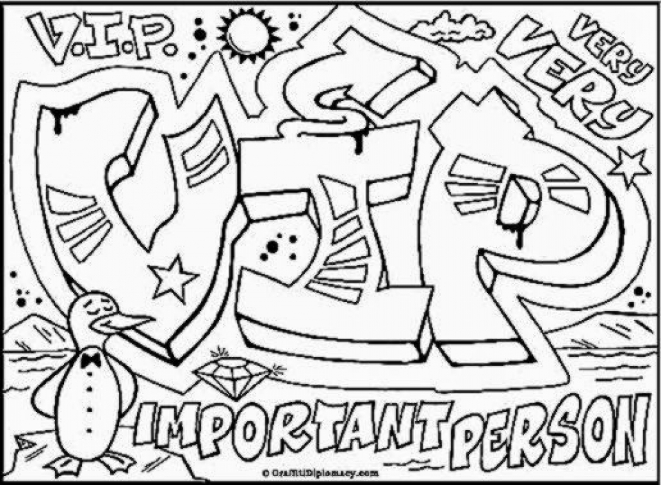Get This Graffiti Coloring Pages Free Printable 16479