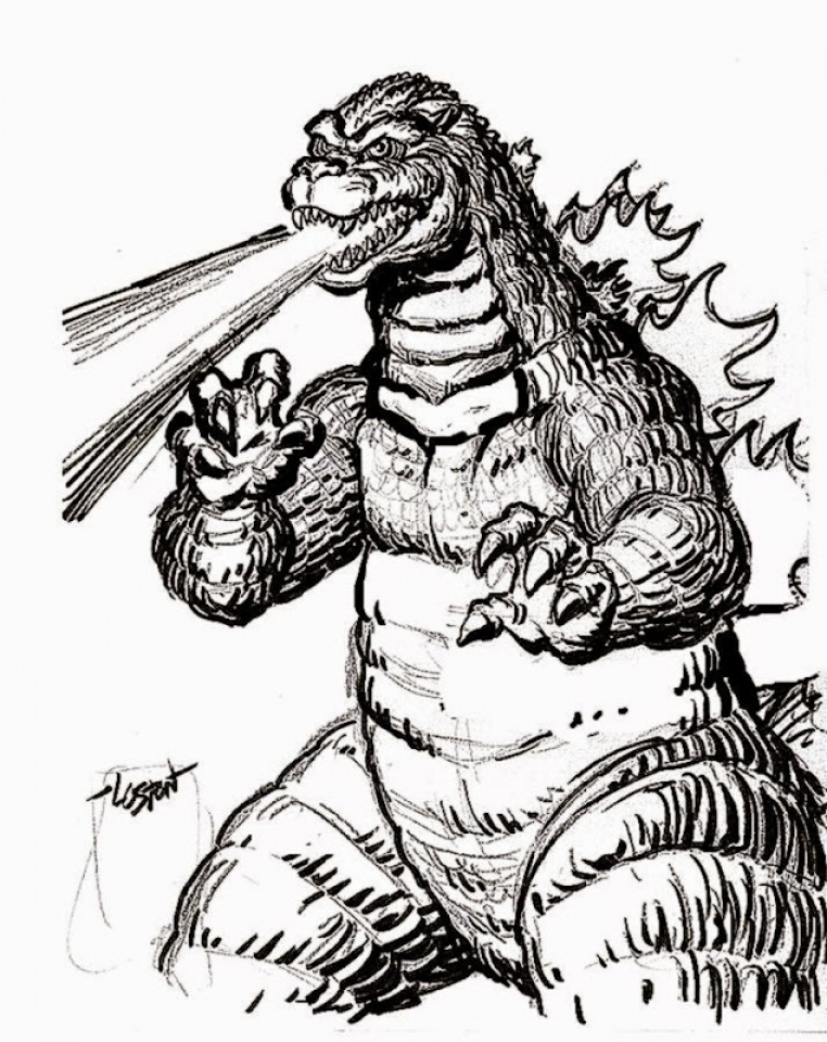Get This Image of Godzilla Coloring Pages to Print for Kids EhR0n