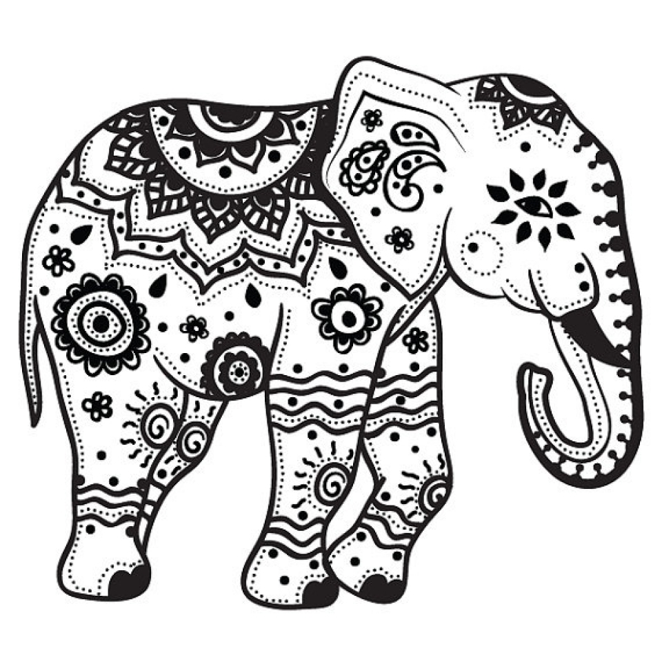 Mandala Elephant Coloring Pages 7e3v9