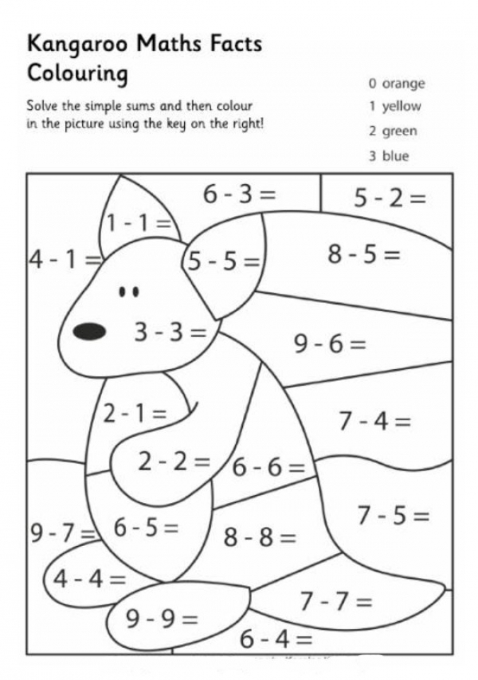 Free Printable Coloring Math Worksheets