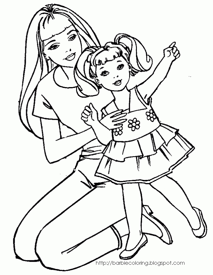 kids coloring pages barbie
