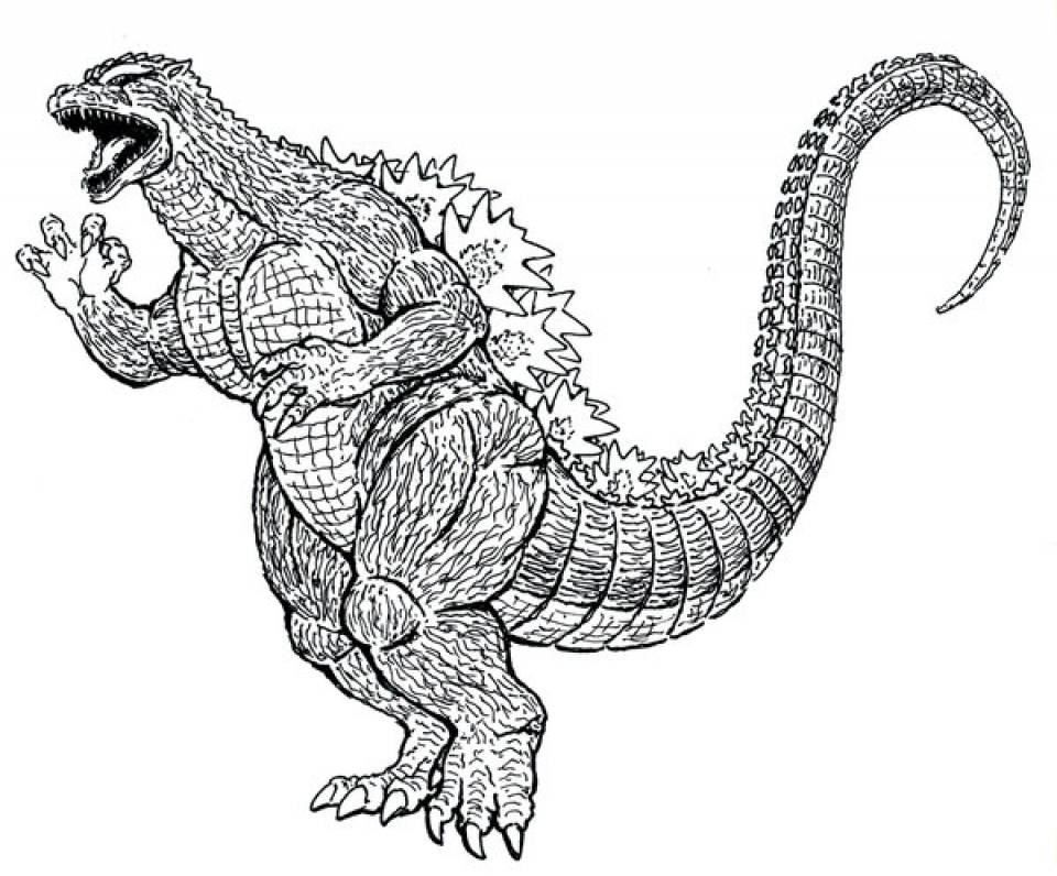 Get This Online Printable Godzilla Coloring Pages 4z5CB