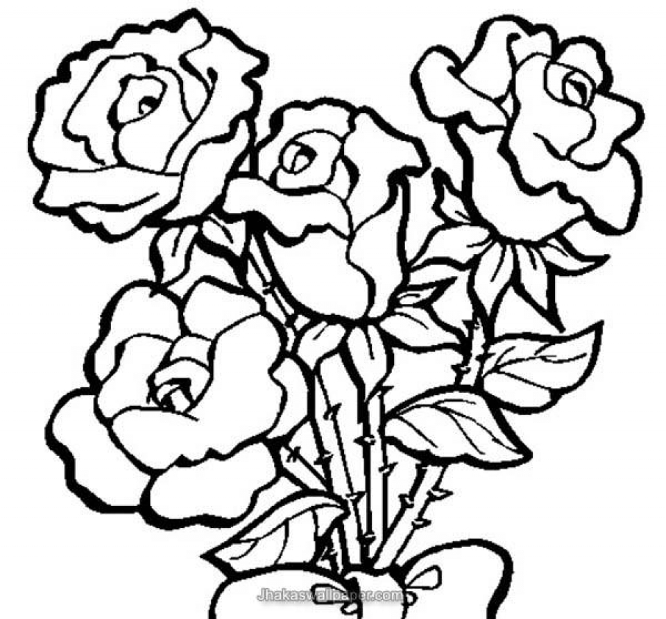 image of rose for coloring pages - photo #7